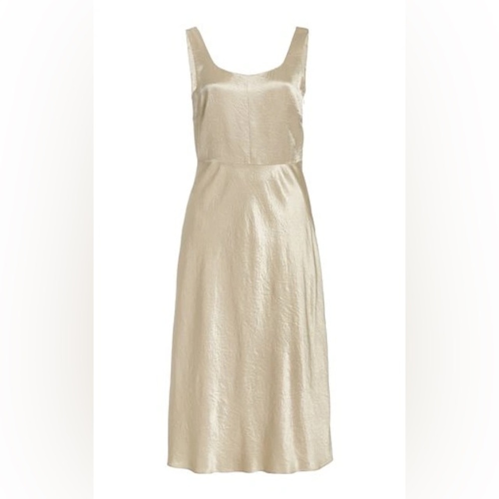 VINCE Satin Midi Slip Dress in Sepia NWT - Picture 2 of 14